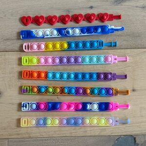 Colorful Pop Fidget Toy Set Pop It Bracelets